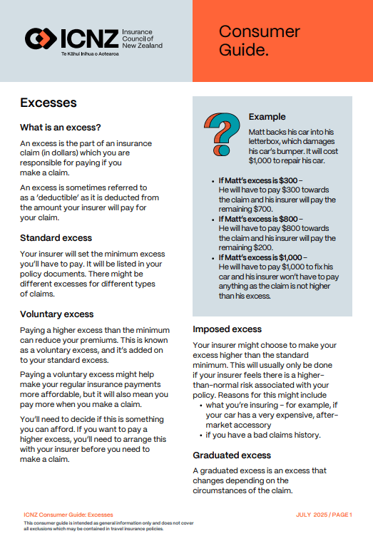 Cover page Excesses